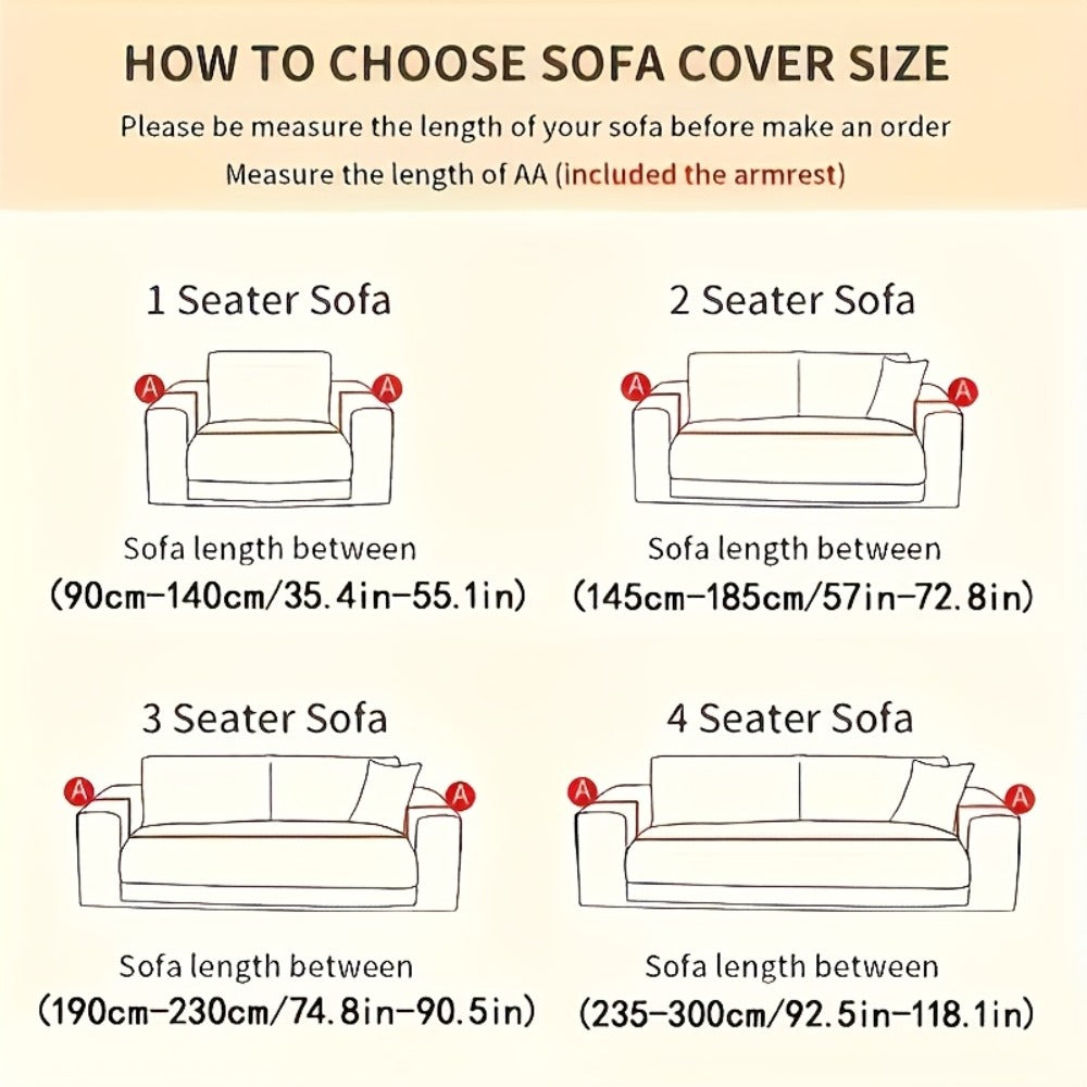 Sofa Cover Stretchy Washable Slipcover for 1 2 3 4 Seater Couch, Zigzag Textured Fabric, Scratch Slip Resistant Furniture Protector, Cream White Light Grey Dark Gray Coffee Brown - product image 4