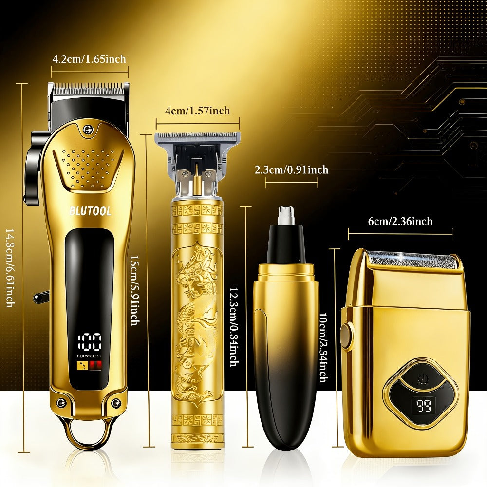 Men's Grooming Kit Hair Clipper & Electric Shaver USB Rechargeable Cordless LED Display – Precision Beard Trimmer Face Shaver Set for Hair Trimming Styling, Grooming Gift for Dad H - product image 6