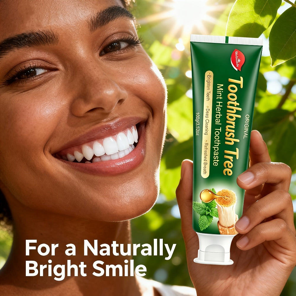 Natural Toothpaste 3-Pack – Herbal Mint Formula for Sensitive Gums & Teeth, Long-Lasting Freshness, Gentle Deep Cleaning Dental Care for Men & Women, Sleek Tube Design with Natural - product image 8