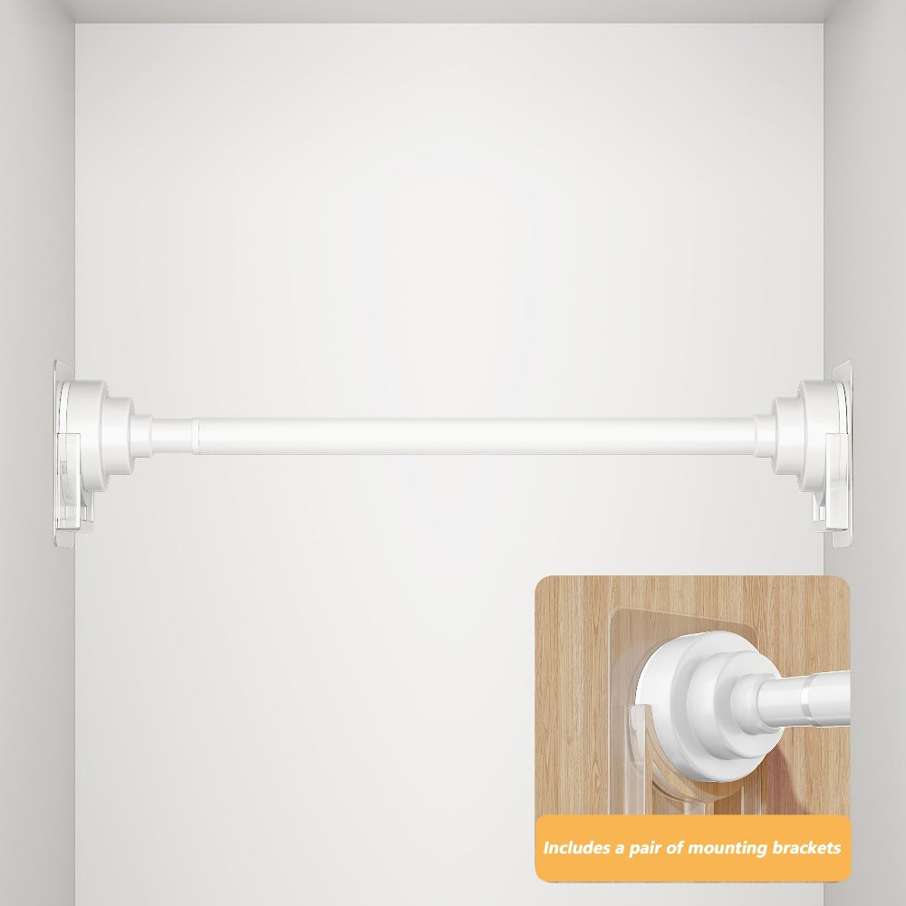 Tension Rod Stainless Steel No Drill - Adjustable Curtain Rod for Wardrobe Bathroom Bedroom, Clothes Drying Rod, Multiple Sizes & Colors - product image 6