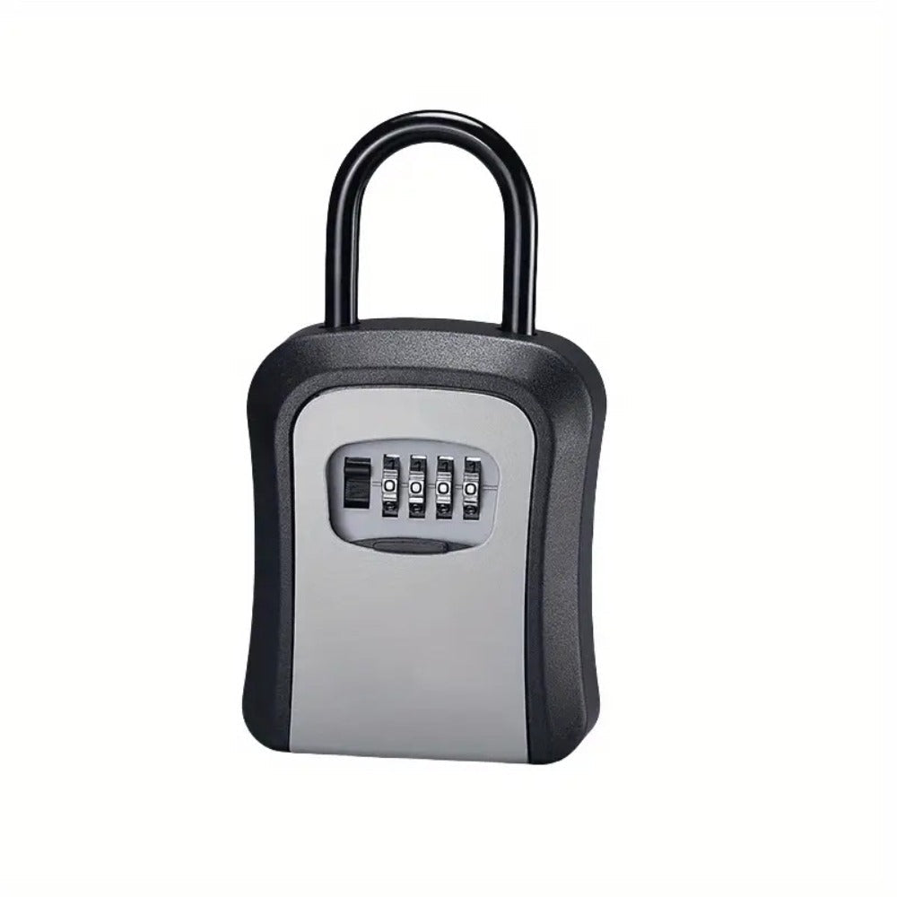 Wall-Mounted Key Lock Box with Resettable Password - Waterproof Outdoor Key Safe Box, Security Lock Box for Home Garage Garden Office Store, Heavy Duty Metal Construction, Black - product image 8
