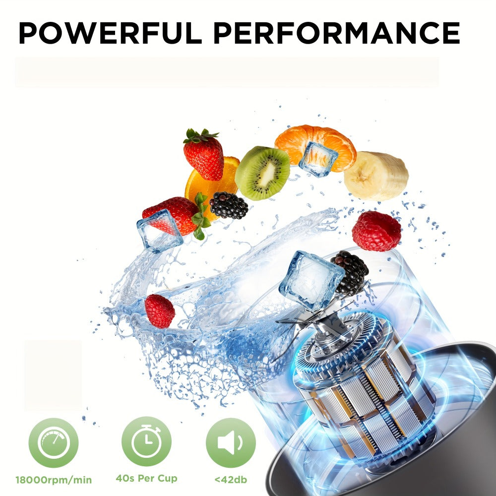 Personal Blender USB-C Rechargeable 27oz - 10-Blade Portable Smoothie Blender with Shoulder Strap, 70W Dual Battery, Safety Lock, Dishwasher Safe, for Shakes, Protein Drinks, Gym & - product image 8