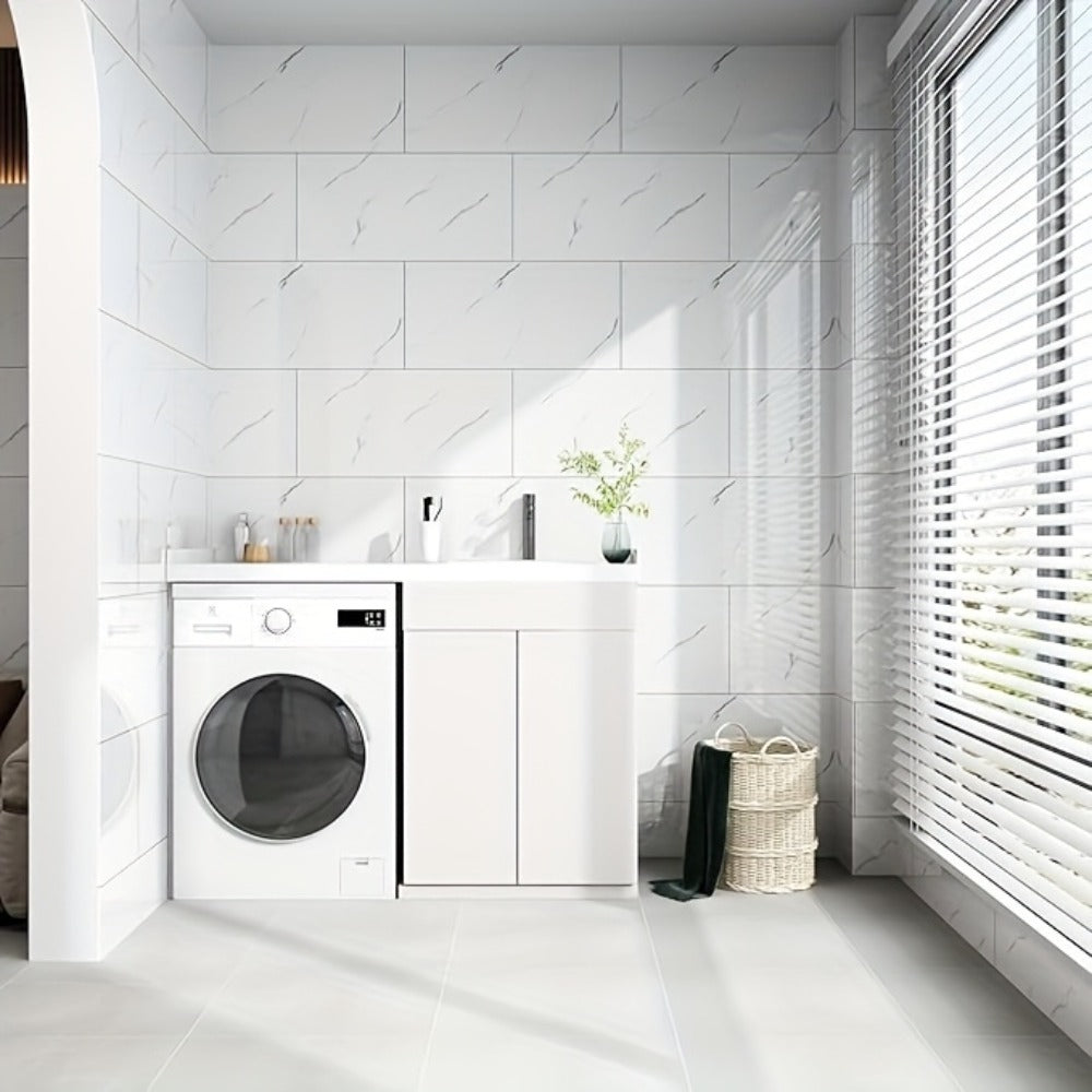 Marble Peel and Stick Wall Panels Self-Adhesive 3D Decorative Tiles - Glossy Marble Sheets for Bathroom Kitchen Living Room - Removable Vinyl Planks White Grey Black Imitation Ston - product image 29