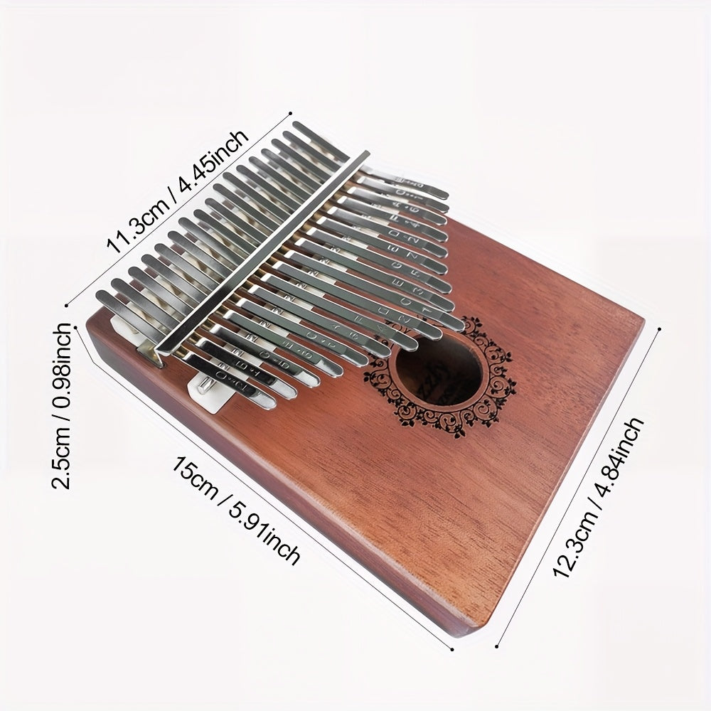 Portable 17 Key Thumb Piano, Finger Piano, Vintage Style Finger Piano With Learning Guide and Tuning Stick For Beginners - product image 2