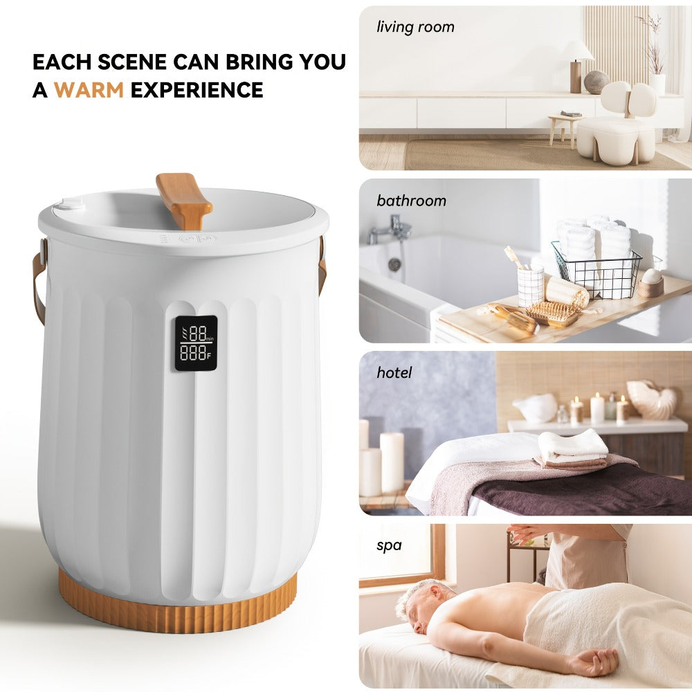Digital Towel Warmer Bucket 20L Large Capacity Smart Display 4 Timer Modes Auto Shut-Off Fast 5-Min Heating Quiet Lightweight Spa Bathroom Heater Towels Blankets Robes - product image 6