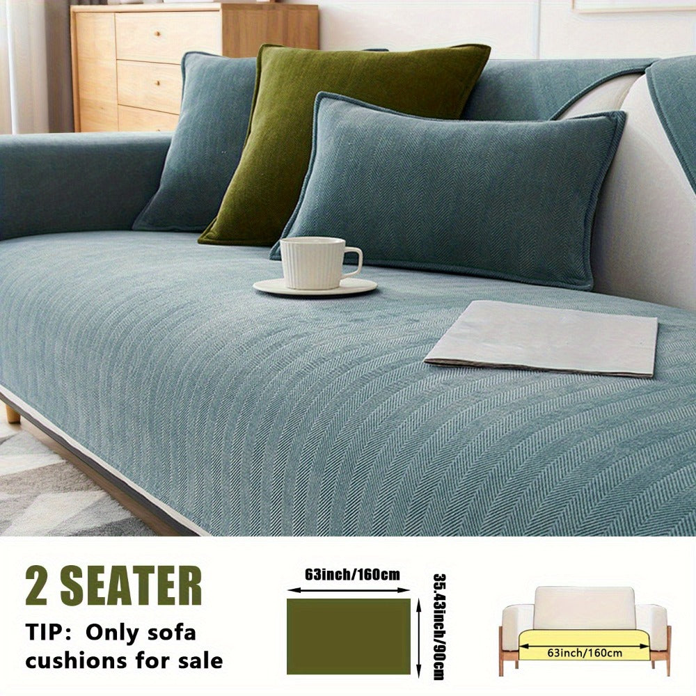 Chenille Ribbed Sofa Cover - Pet Friendly Non-Slip Machine Washable Soft Stretch Slipcover for 1-4 Seater Sectional Sofa Living Room Bedroom Office, 9 Colors - product image 36