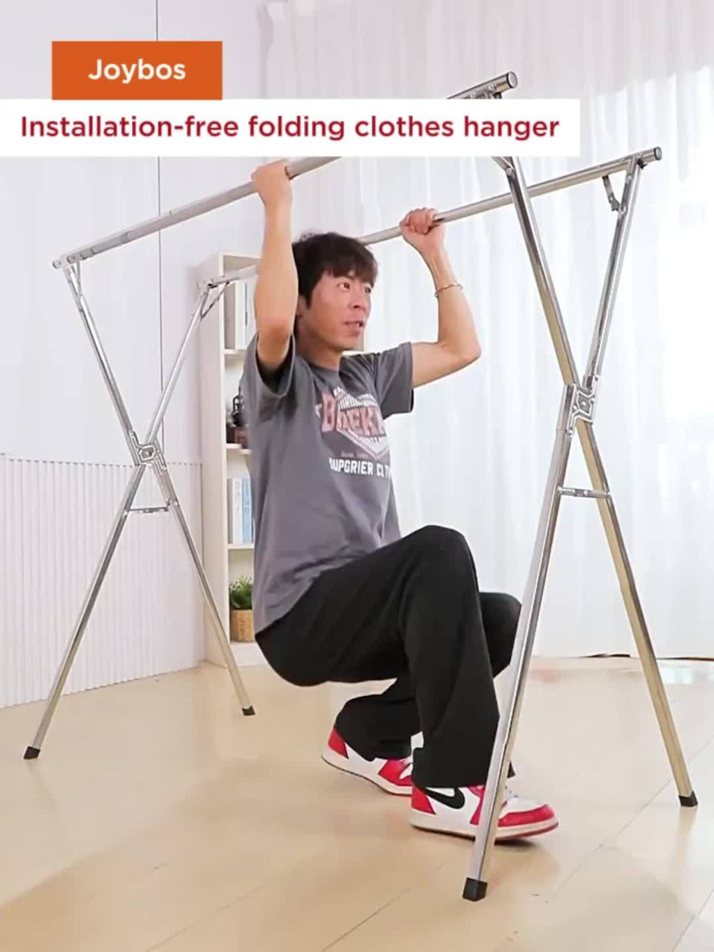 Clothes Drying Rack 63" and 78.7" Two Types, Retractable Length and Folding Outdoor Indoor Use Durable Metal Drying Rack, Drying Rack Clothing Collapsible - product image 12