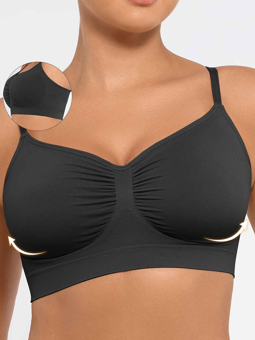 Women's Push-Up Seamless Bra with Breathable Design and Back Control - product image 3