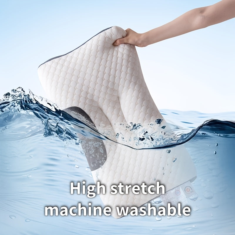2pcs Ergonomic Low-Profile Bed Pillows, Contoured Design Fits Neck Curve, Suitable for Side and Back Sleepers, Breathable All-Season Bedding Pillows, Ideal - product image 16