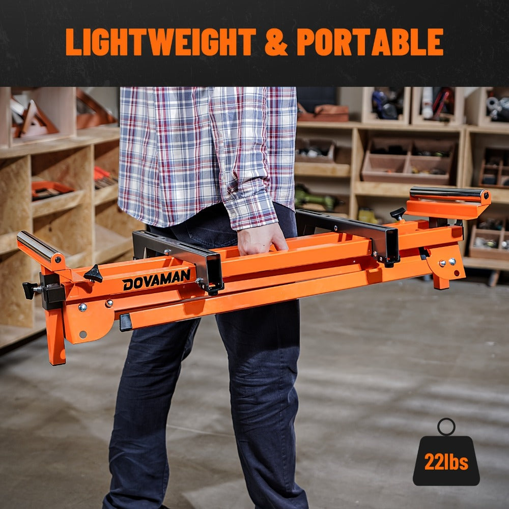 Miter Saw Stand with 78-1/8" Sliding Rail – 3-Step Quick Fold, 22LB Lightweight, 330LB Capacity, Universal Fit for DeWalt Makita Bosch & Most Miter Saw Brands - product image 6