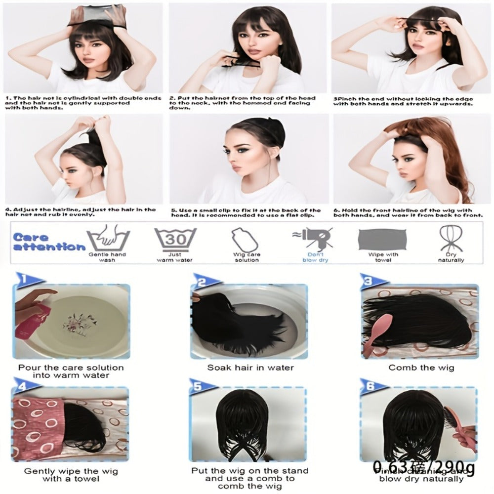 Rose Net Cap Wig Water Wave 30 Inch Long Curly Synthetic Brown Highlights Middle Part Beginner Friendly Glueless Natural Look Daily Wear Women - product image 2