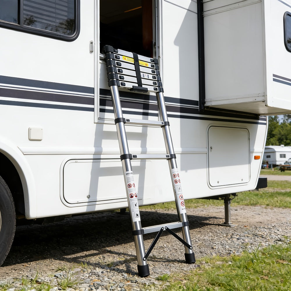 Telescoping Extension Ladder Aluminum Heavy Duty 330 LBS – 6.5 / 8.5 / 10.5 / 12.5 FT Folding Telescopic Ladder, Easy Store, Multi-Purpose for Roof Repair, Painting, Gutter Cleanin - product image 2