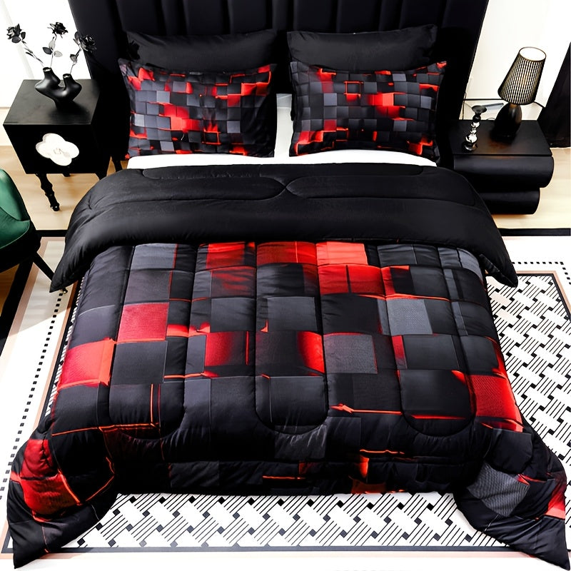 3 pcs Solid Color Diamond Quilted Large and King Size Bedding, Soft, Comfortable, and Fluffy, with Microfiber Filling and Lightweight, Breathable Fabric, Easy - product image 12