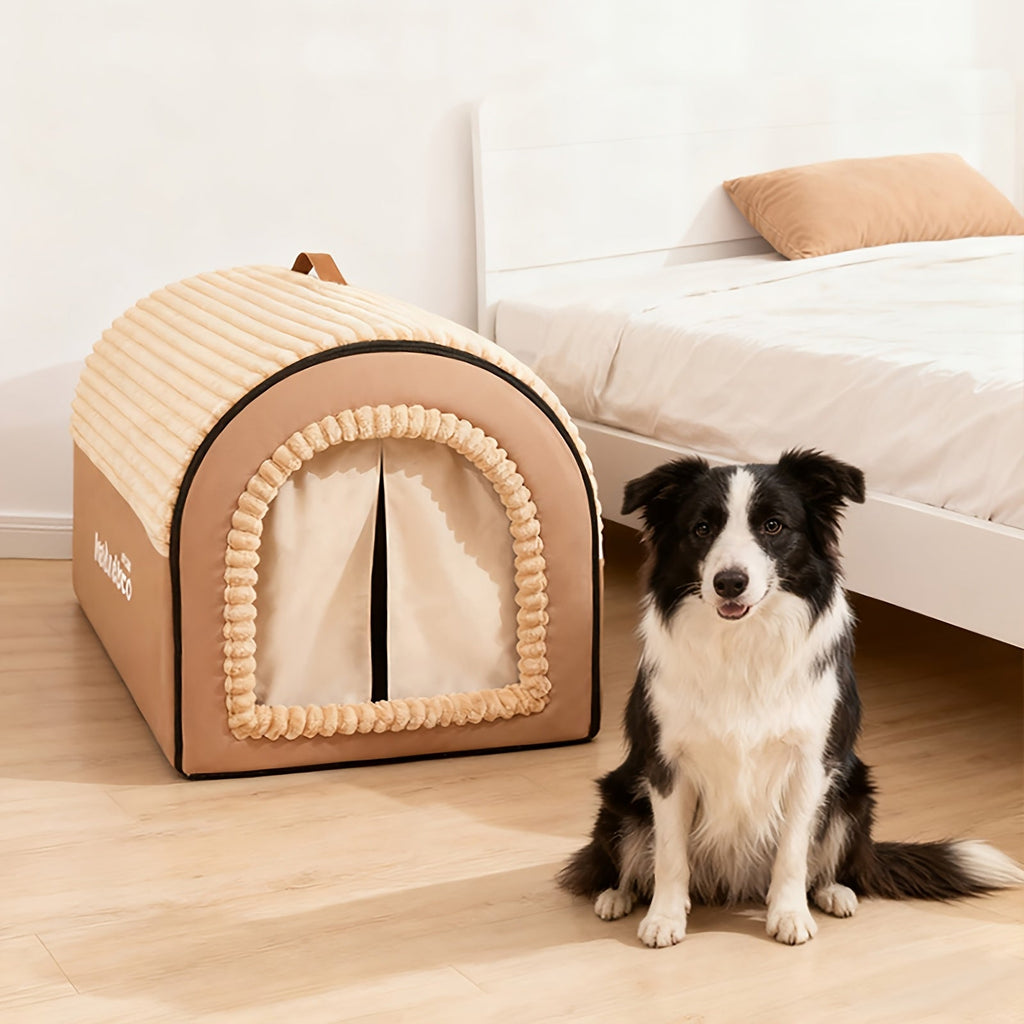 All-Season Soft Washable Cave Bed with Non-Slip Bottom, Cozy Puppy Kennel for Small Medium Large XL Dogs and Cats, Hassle-free Clean Removable Cushion, 4 Sizes - product image 3