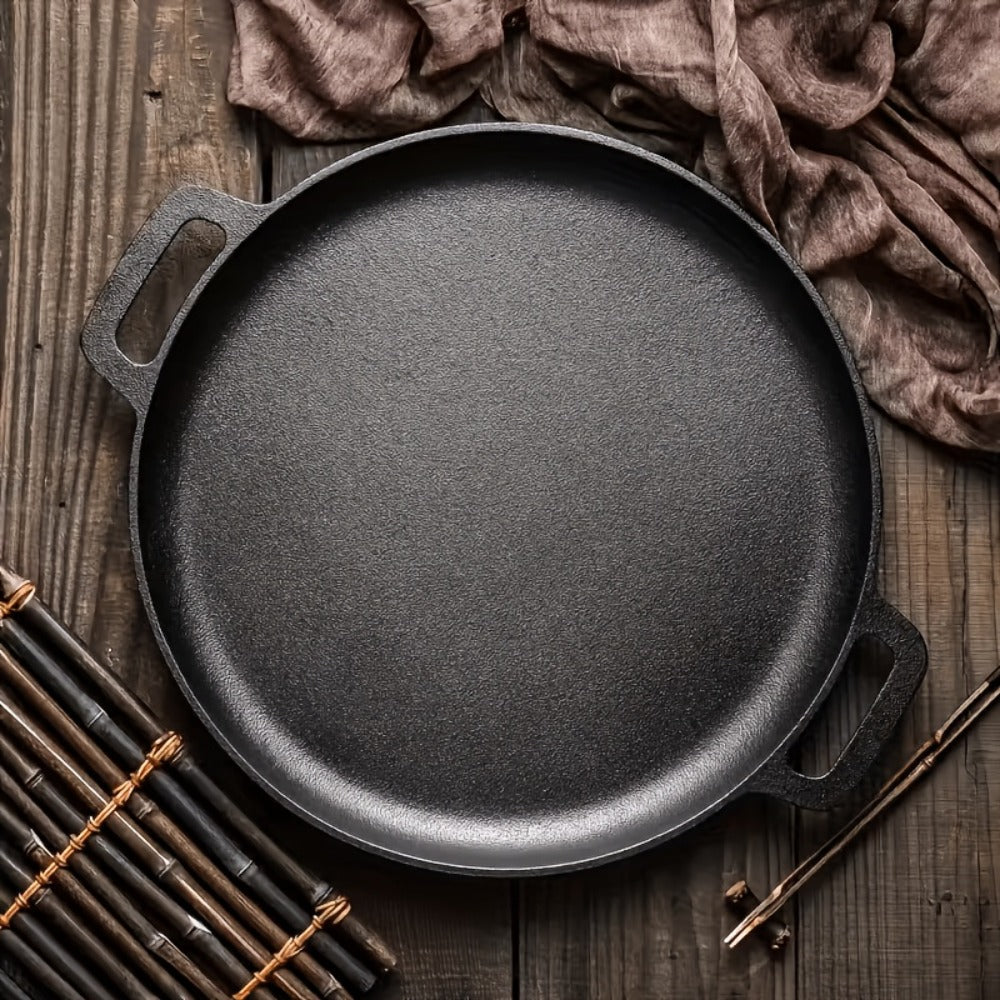 Cast Iron Skillet 11 Inch Pre-Seasoned Round Grill Pan with Dual Loop Handles – Even Heating for Oven, Stovetop, Campfire & Grill | Heavy-Duty Kitchen Cookware for Pizza, Steak & M - product image 15