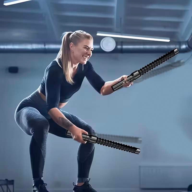 Ropeless Battle Ropes (2pcs) | Portable Cordless Weighted Workout Ropes with Steel Core & Non-Slip Handles for HIIT, Cardio, Full Body Training, Arms - product image