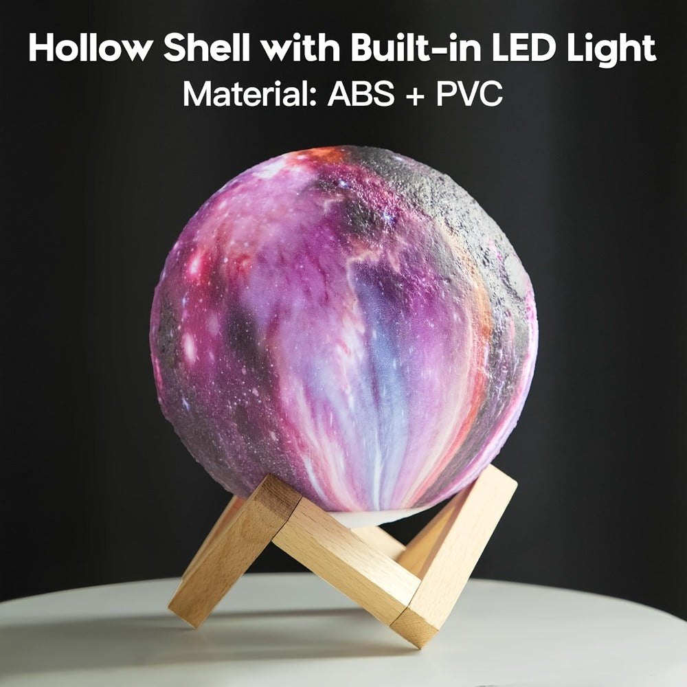 Moon Lamp Night Light 16 Colors 3D Galaxy Lamp with Wooden Stand Remote Control USB – Perfect Birthday Gift for Women Men Lovers (5.9 Inch) - product image 7