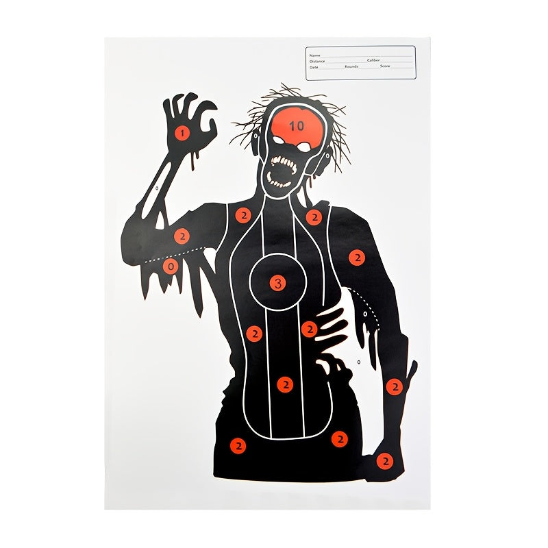 Shooting Target Paper 10 Pack 45x32cm Large Glossy – Archery Targets for Shooting Practice Accuracy Training – Skeleton Balloon Human Silhouette Target Sheets - product image 2
