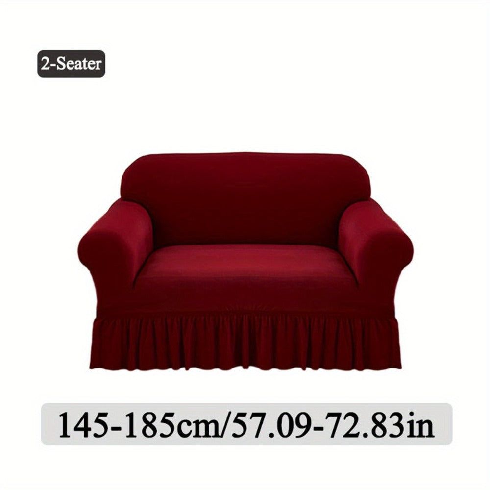Stretch Sofa Slipcover Lightweight Breathable Elastic Full Cover Skirted Design Anti-Slip Soft Cool Comfort Machine Washable for 3 4 Seater Living Room Furniture Protector - product image 17