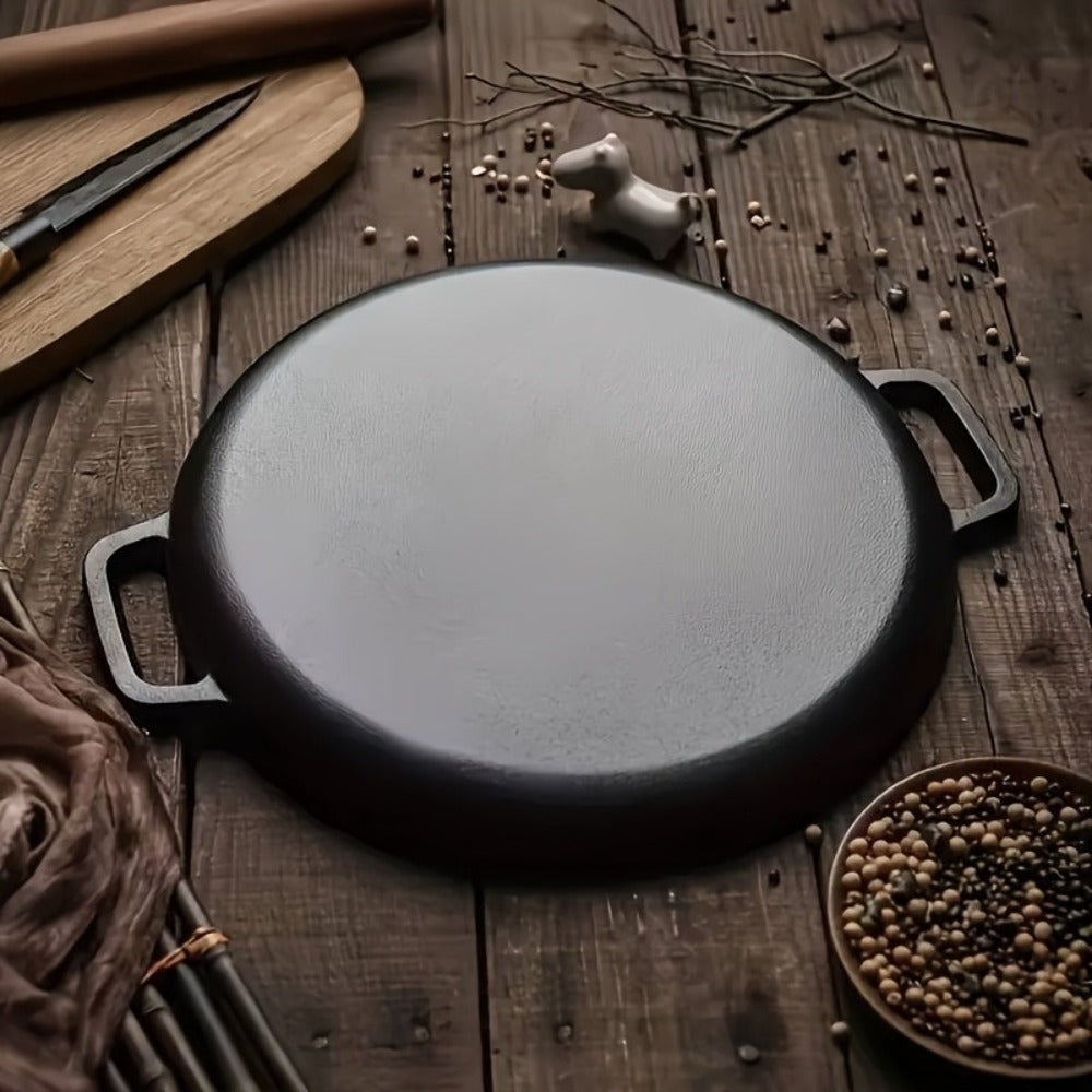 Pre-Seasoned Cast Iron Pan Set - Non-Stick Multifunctional Skillet for Pizza Home Kitchen Outdoor Cooking, Even Heating Compatible with All Stoves, 1/2/3 Piece Options - product image 14