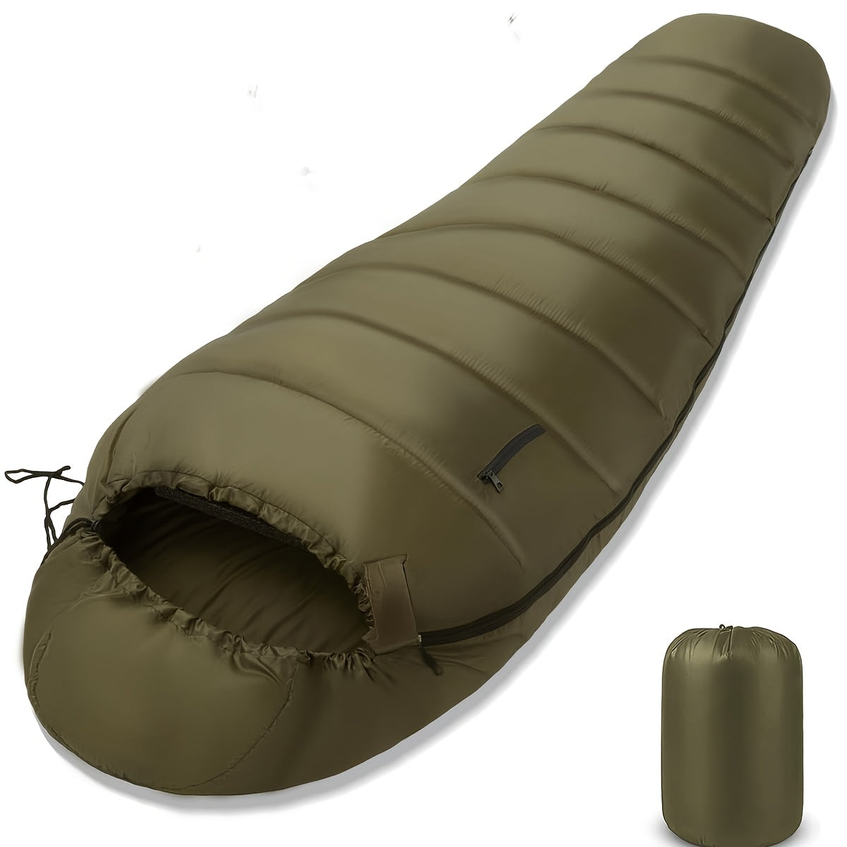 Mummy Sleeping Bag 15°F & 32°F – 3-4 Season Cold Weather Sleeping Bag for Adults, Ripstop Polyester Lining, Anti-Snag Zipper, Warm Washable Camping Sleeping Bag for Hiking, Backpacking & Outdoor