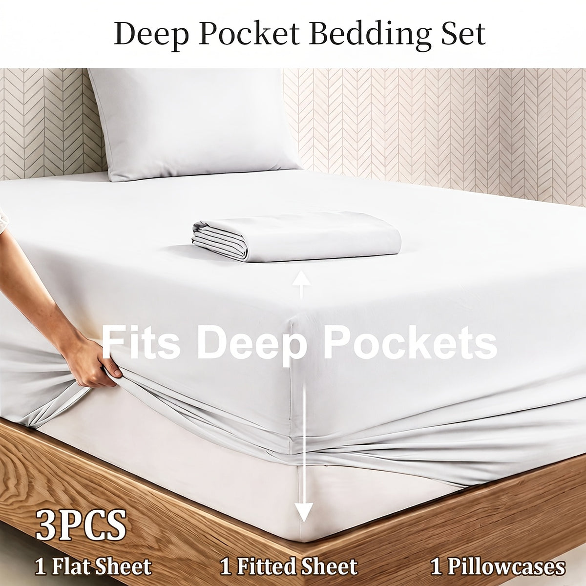 Deep Pocket Bed Sheet Set, Soft Brushed Fabric, Breathable All Season, Easy Care Kids Bedding, Great Christmas & Halloween Gift for Kids, Bedroom Dorm Use - product image 5