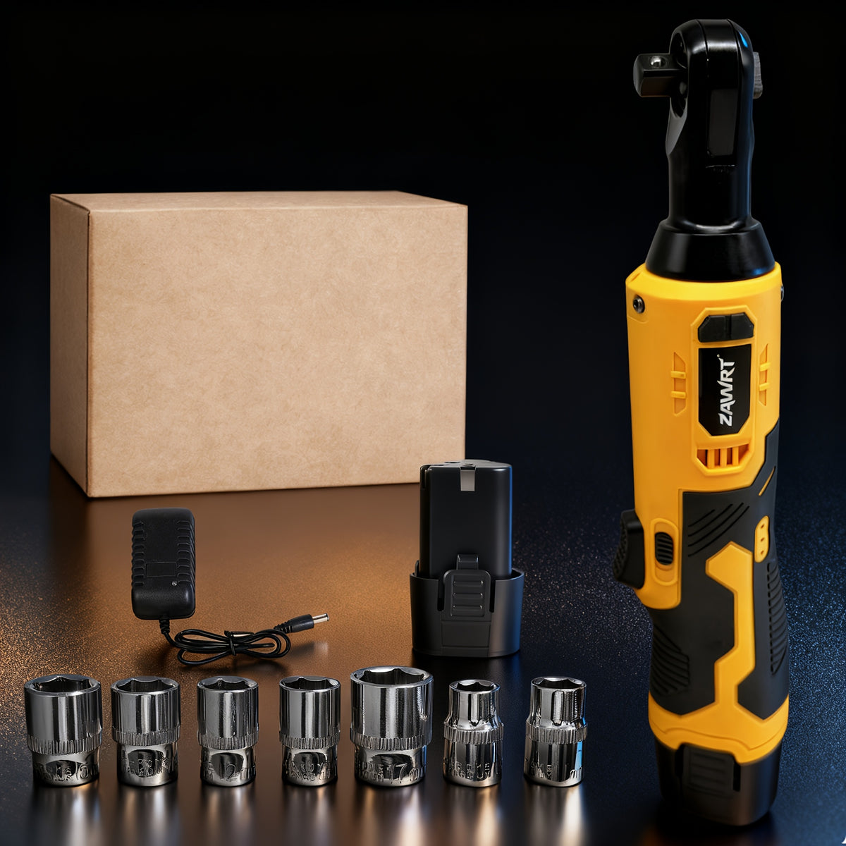 12V Cordless Electric Ratchet Wrench Set, 45Nm High Torque 3/8" Ratchet, Rechargeable High Torque Automotive Repair Angle Frame Installation Tool, Home - product image 5