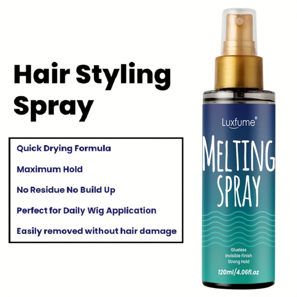 Glueless Lace Melting Spray for Wigs Maximum Hold Quick Dry No Residue – Invisible Wig Bonding Spray | Natural Hairline Finish | Daily Wear Women Wig Starter Kit - product image 2