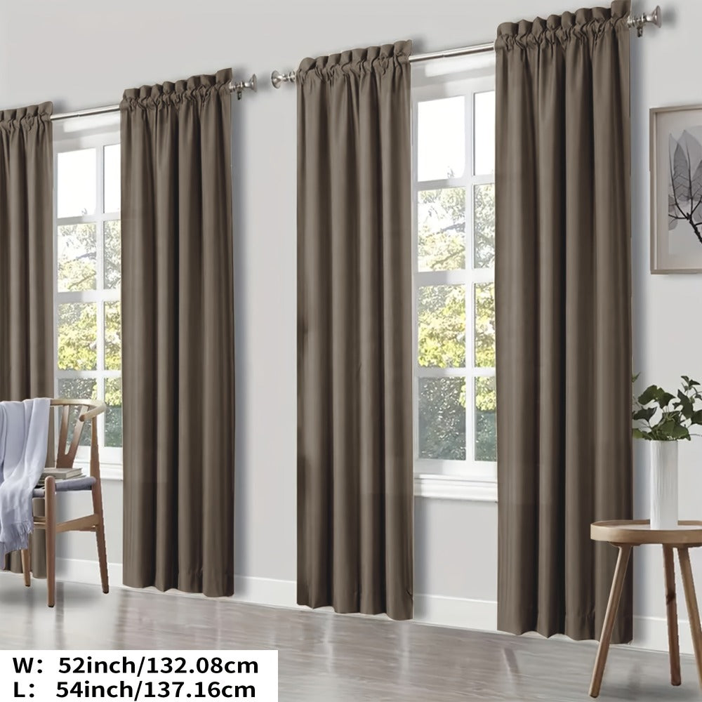 Blackout Curtains 4 Panels Thermal Insulated Room Darkening Drapes – Rod Pocket, Energy Saving, Solid Color for Bedroom & Living Room, 7 Colors & Multiple Sizes - product image 66