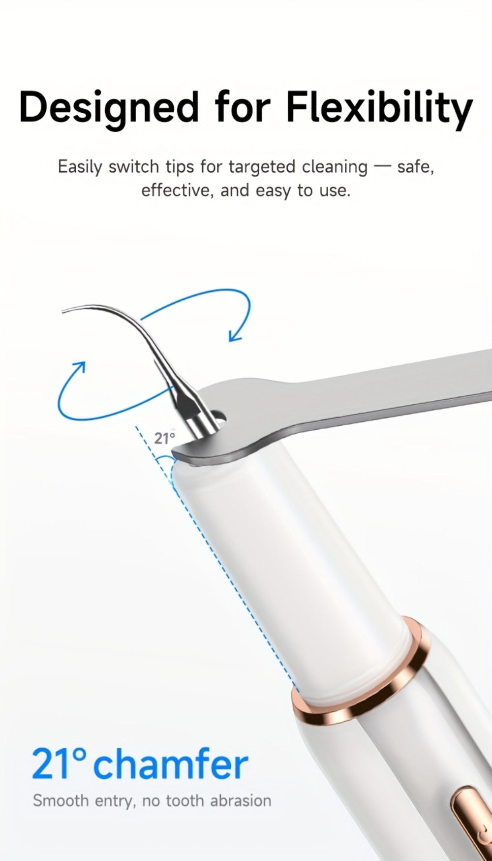 Electric Tooth Cleaner Tartar Remover Rechargeable - 5 Speed Modes, LED Light, USB Charging, 2 Replaceable Brush Heads, Dental Plaque Scraper for Teeth Whitening, Stain & Tartar Re - product image 21