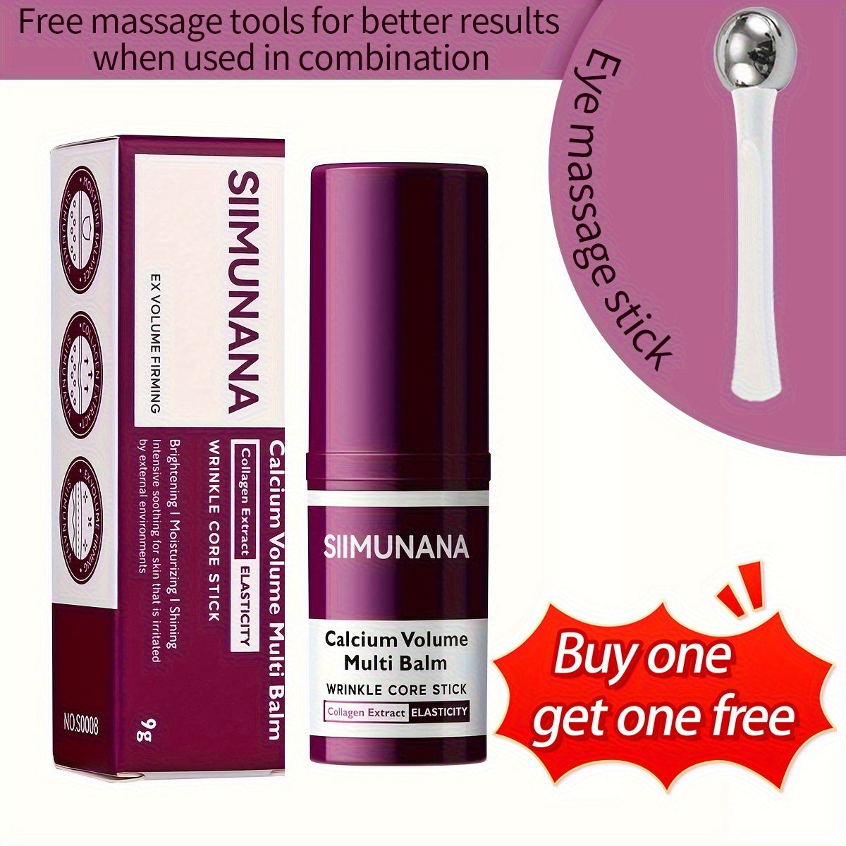 Collagen Calcium Korean Beauty Bar Moisturizing Cream Multi-Purpose Face Lip Body Fragrance Formula Sensitive All Skin Types Portable Unisex Gift - product image 10