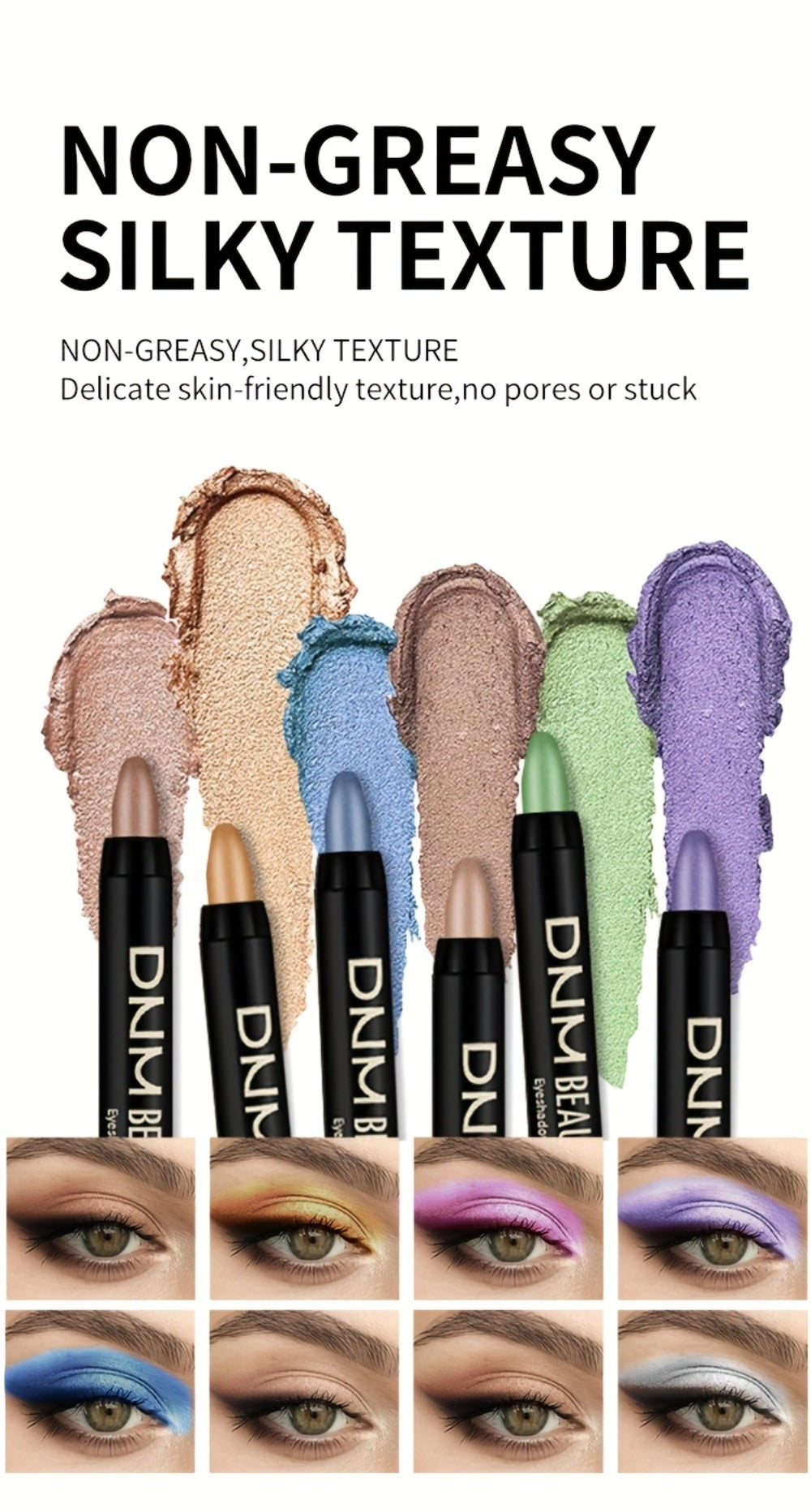 Gel Eyeshadow Stick Pencil Set 16 Colors Pearl Shimmer Matte Blendable Eye Makeup Crayons Smokey Eye Long Lasting Multi Color Eye Shadow Liner Women Party Holiday Gift - product image 12