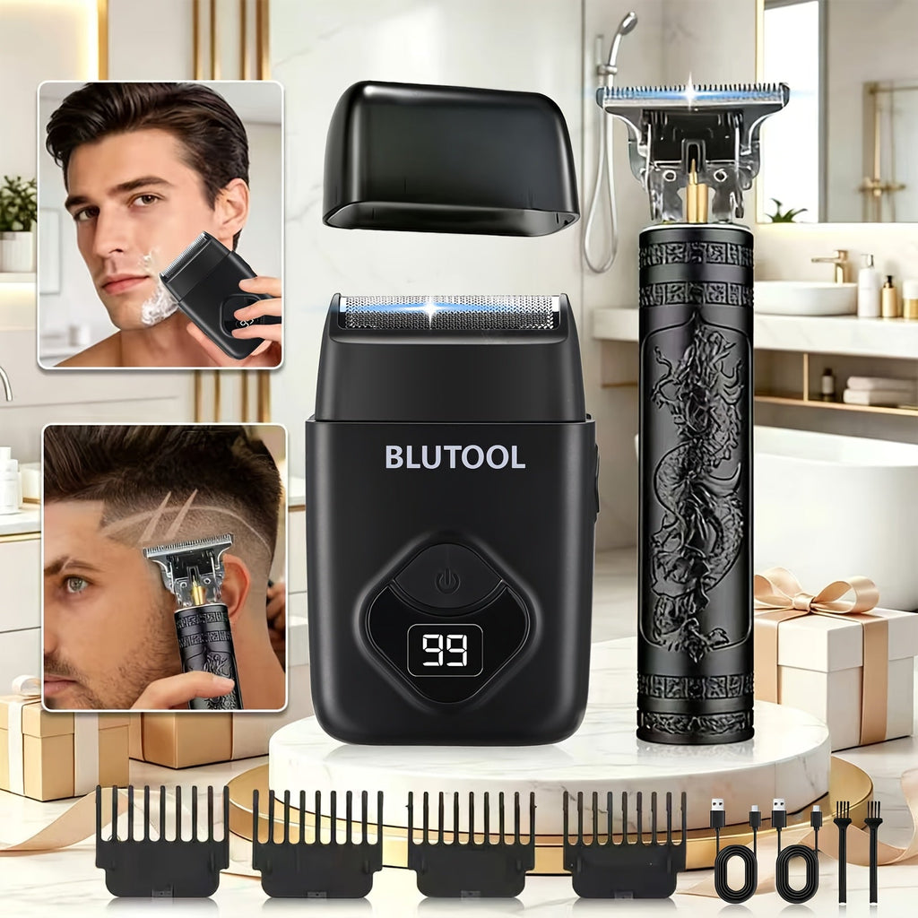 Multi-Piece Hair Clipper Kit for Men – USB Rechargeable Cordless Electric Trimmer Set, 2-Piece & 4-Piece Home Travel Barber Tool, Black Blue Gold Grooming Gift - product image 18