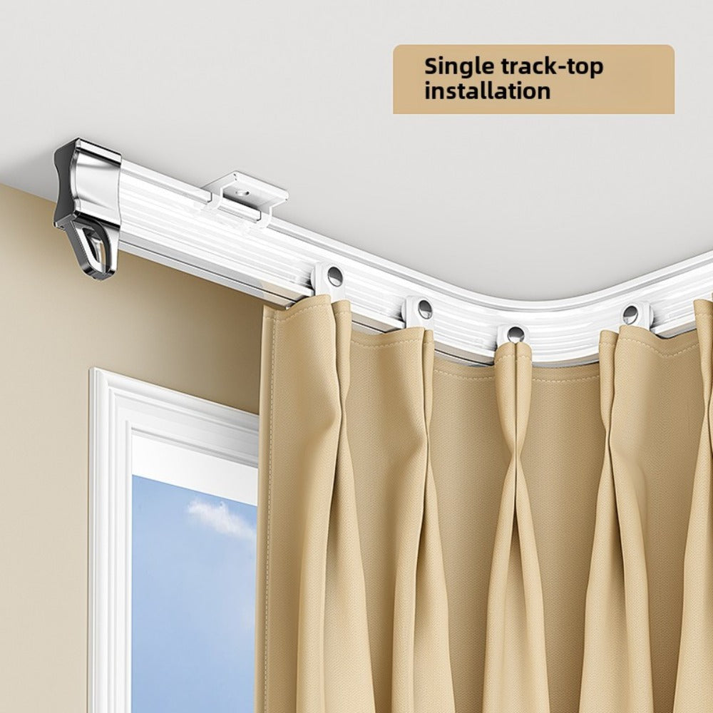 Flexible Curtain Rail Track – Bendable PVC Ceiling Mount Curtain Rod for Bay Window, Bathroom & Home Decor, Trim-to-Fit Monorail Curtain Track System - product image 6