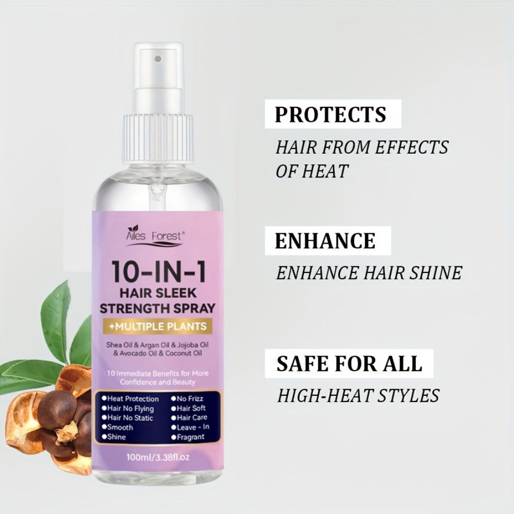 Leave-In Conditioner Spray 10-in-1 No-Rinse 100ml — Fragrance-Free Anti-Frizz Detangling Heat Protection, Plant-Based Formula for Dry Damaged & Color-Treated Hair, All Hair Types,  - product image 9
