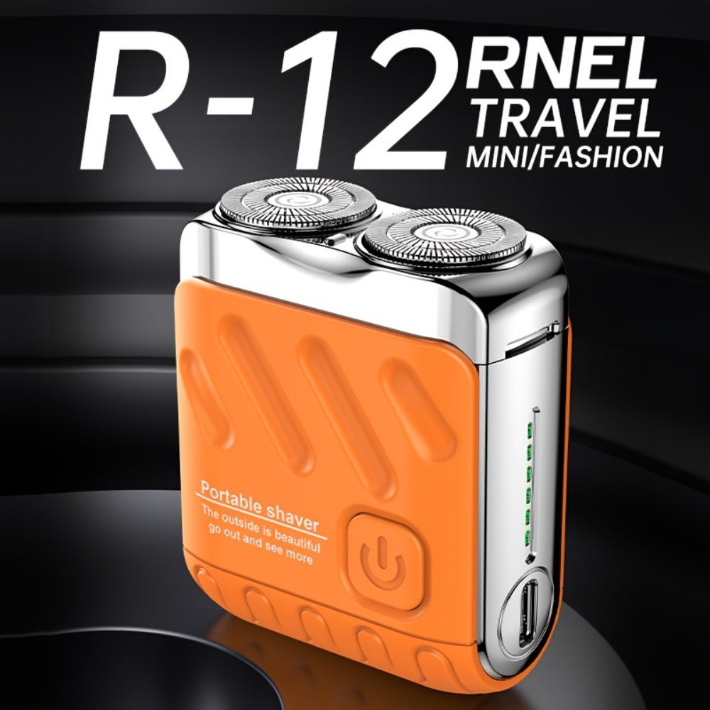 Electric Shaver for Men Magnetic Dual Blade Heads 2-Speed USB Rechargeable Mini Portable Razor Compact Travel Grooming Tool Multiple Colors Waterproof Version Available Orange Blac - product image 6