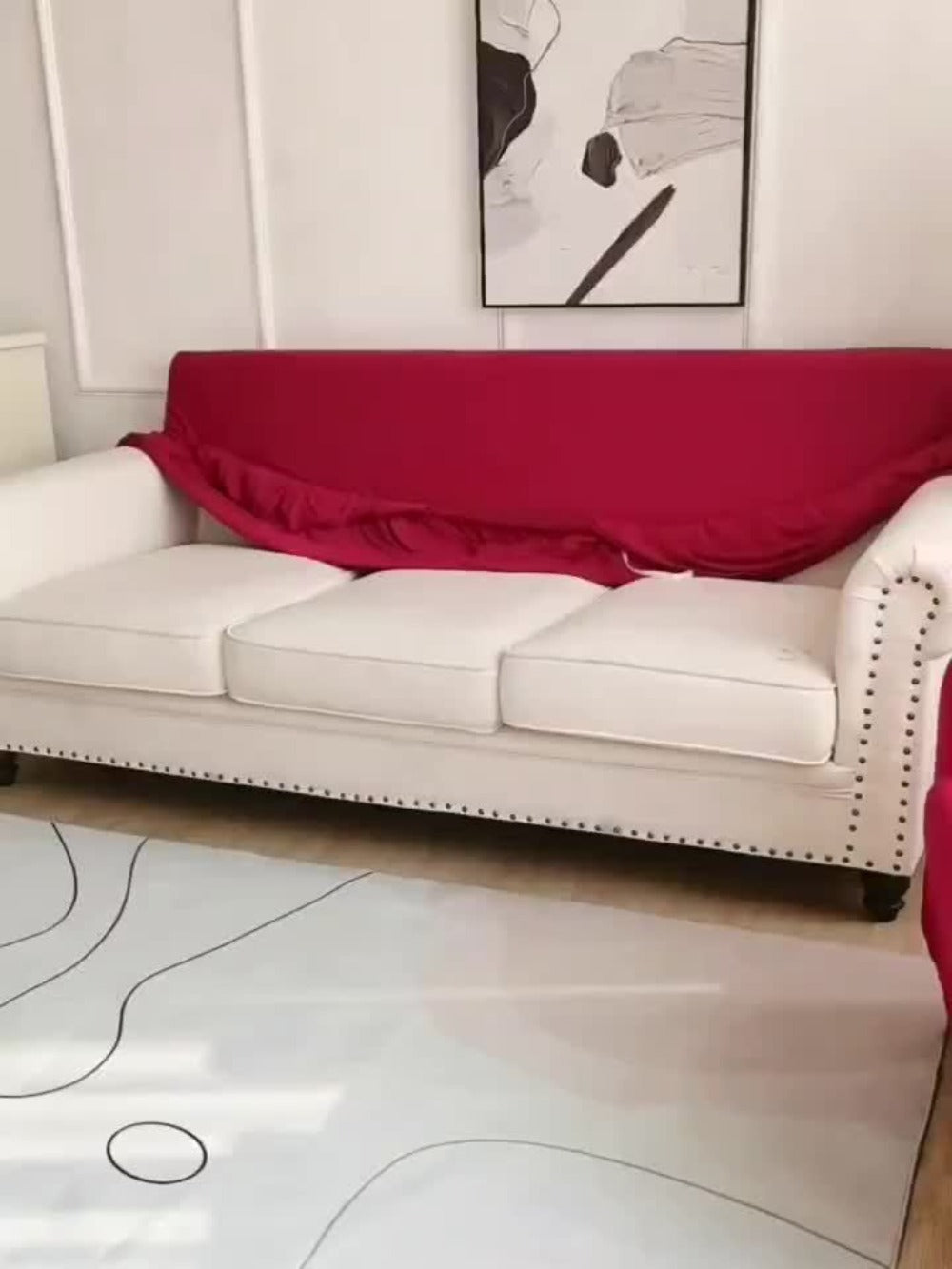 Elastic Anti-Slip Sofa Cover - Stretch Pet Friendly Couch Slipcover with Cat Paw Protection, Easy Care Fabric for Living Room Bedroom Office, 7 Colors 1-4 Seater - product image 21
