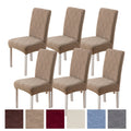 Dining Chair Covers 6pcs Waterproof - Stretch Polyester Spandex Elastic Slipcovers with Little Leaf Pattern, Machine Washable Pet-Friendly Chair Protectors for Home Restaurant - product image 13
