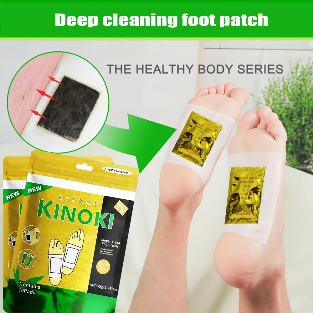 Foot Detox Patches Bamboo Vinegar & Ginger 60 & 160 Pcs - Deep Cleansing Natural Plant Ingredients Alcohol-Free Overnight Moisturizing Foot Pads for Tired Aching Feet - Green Golde - product image 8