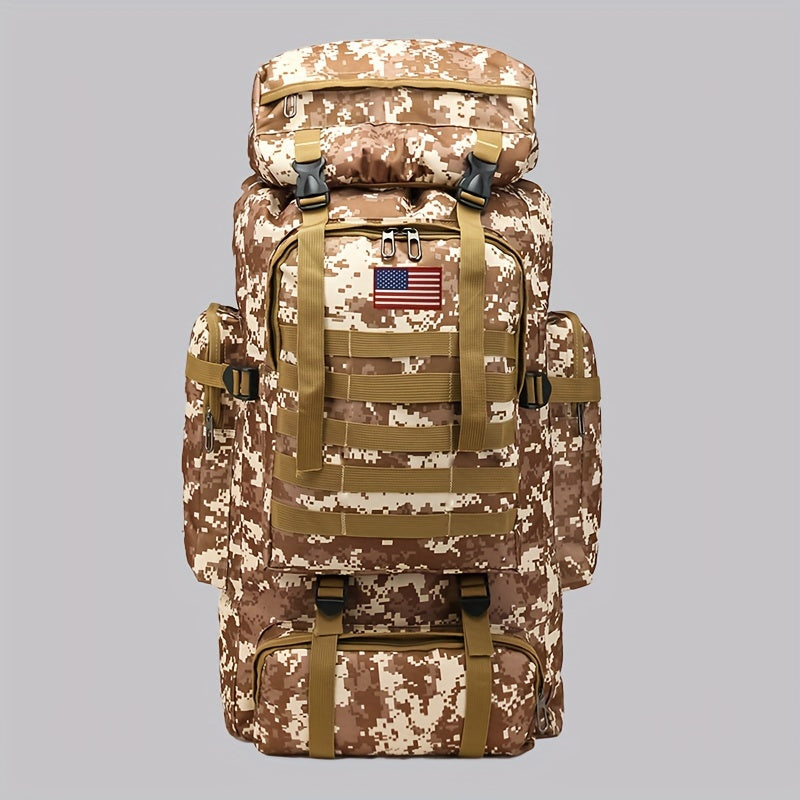 Tactical 3-Day Assault Pack Oxford Fabric DIY System for Camping Hunting Travel Unisex – Military Hiking Backpack 80L