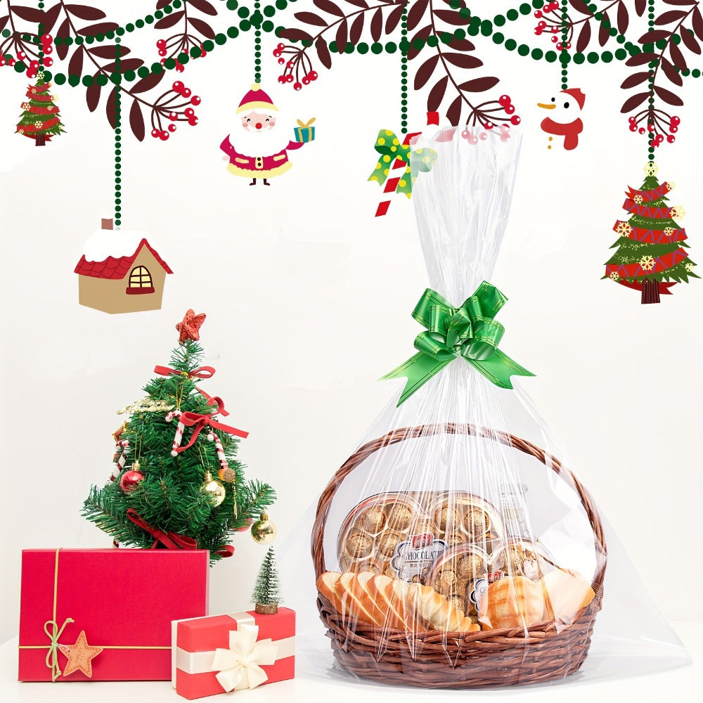 Cellophane Bags 50-Pack Large 18x30 Inch Transparent Gift Basket Wrap Bags – Clear Cellophane Wrapping for Christmas, Holidays & Gift Packaging - product image 5