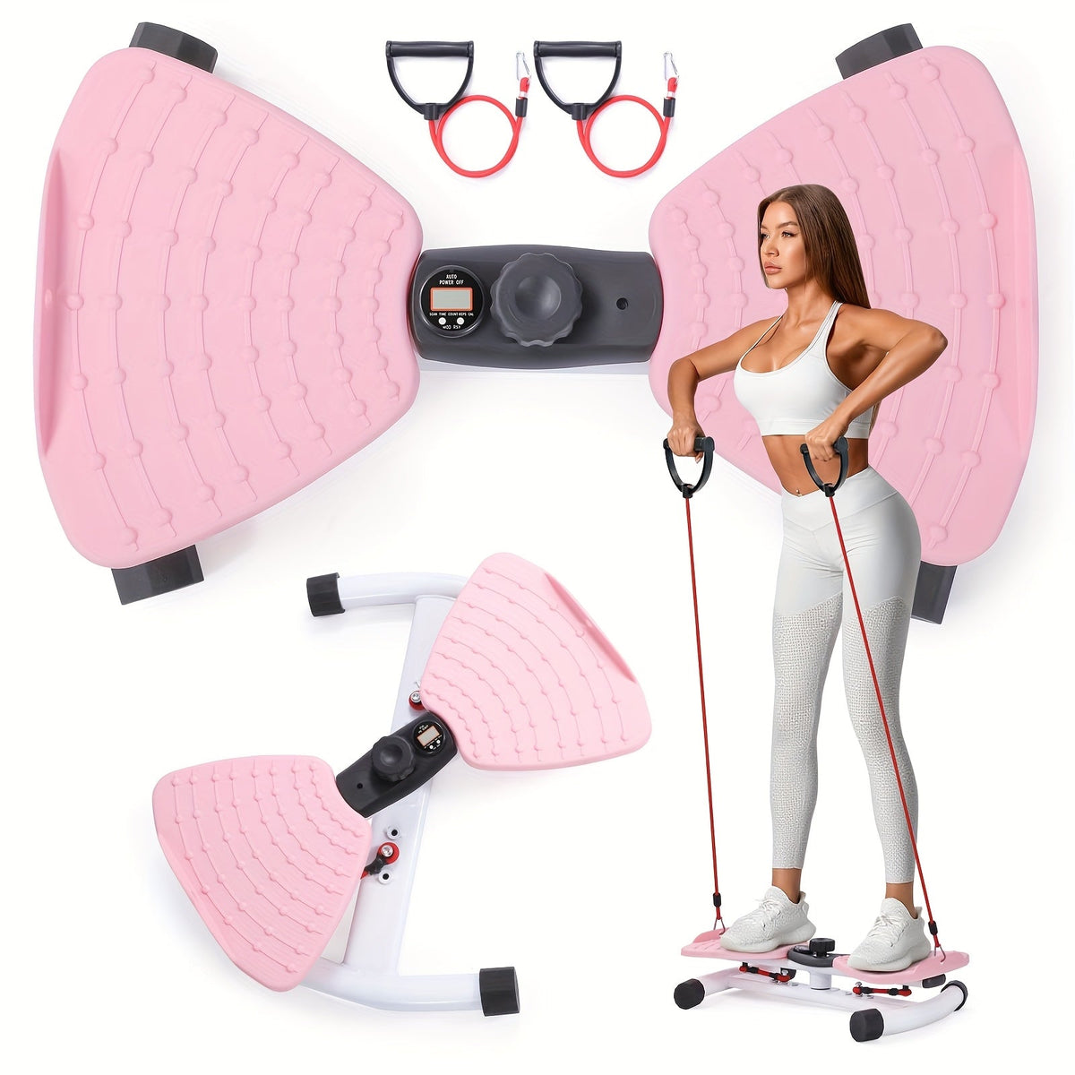 Waist Twisting Board Ab Twister for Home Gym | Track Time, Reps & Calories | Noiseless 360° Twist Exercise Machine with Digital Display, Figure-8 Resistance - product image 4