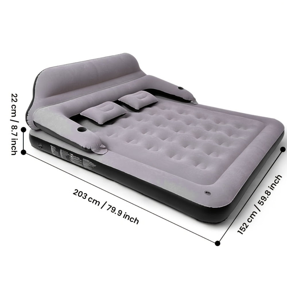 Inflatable Air Mattress with Backrest Pillow & Built-in Pump, Self-Inflating Portable Camping Bed for Outdoor Hiking Travel, Double Size Guest Bed for Home Floor Sleeping - product image 7