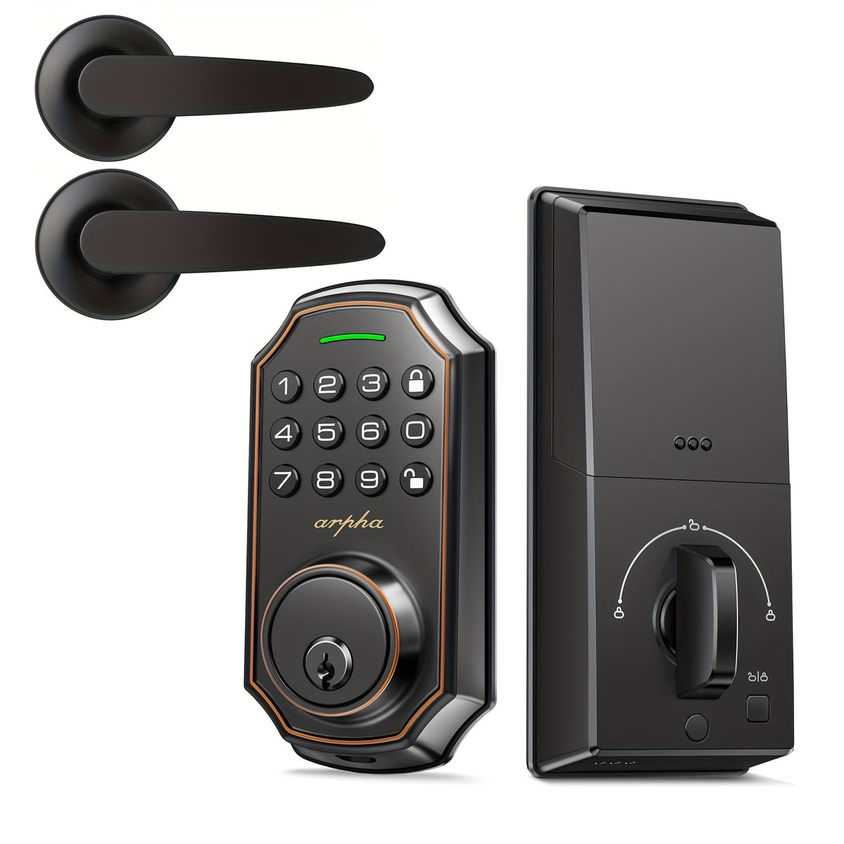 Smart Deadbolt 100-digit Privacy Code Combination, Keyless Entry Door Lock, Auto Locking/unlocking, Available Black and Silvery, Low Battery Alarm, Secure and Reliable, One-touch Locking