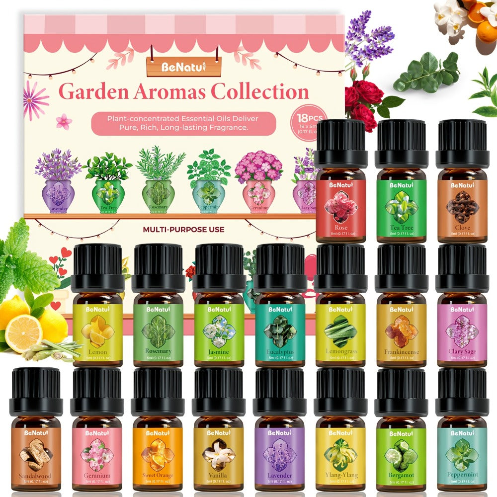 Essential Oil Set for Diffuser Humidifier Candle Making, Woody Coffee Date Night Garden Aroma Botanical Fragrance Oils, Sandalwood Cedarwood Lavender Peppermint Scents, Christmas V - product image 11