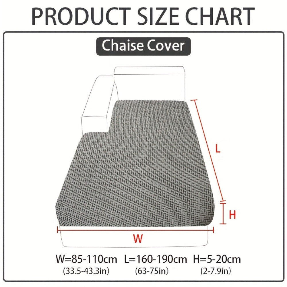 Jacquard Stretch Sofa Cover Non-Slip | Elastic Wear-Resistant Couch Slipcover, Polyester Jacquard Fabric, 1 to 4 Seat Sectional L-Shape, Armrest Backrest, Machine Washable - product image 11