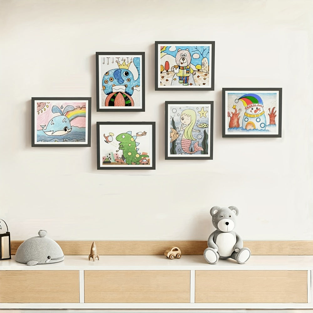 Kids Artwork Frame Front Opening Changeable 8.5x11 Children Art Display Picture Frame Holds 100+ Pieces for Drawing Crafts Photos 2 Pack 4 Pack Wood White - product image 12