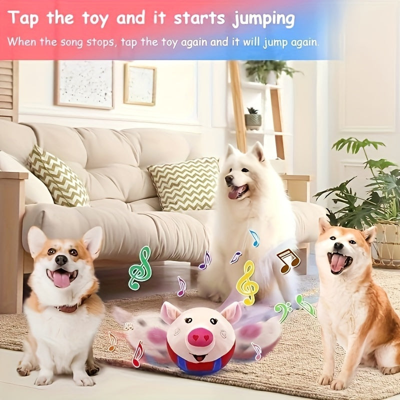 Smart Electric Squeaky Pet Toy, Rechargeable Washable Jumping Ball with Recording & Music Mode for Small Medium Large Dogs – Interactive Bouncing Dog Toy Ball - product image 6