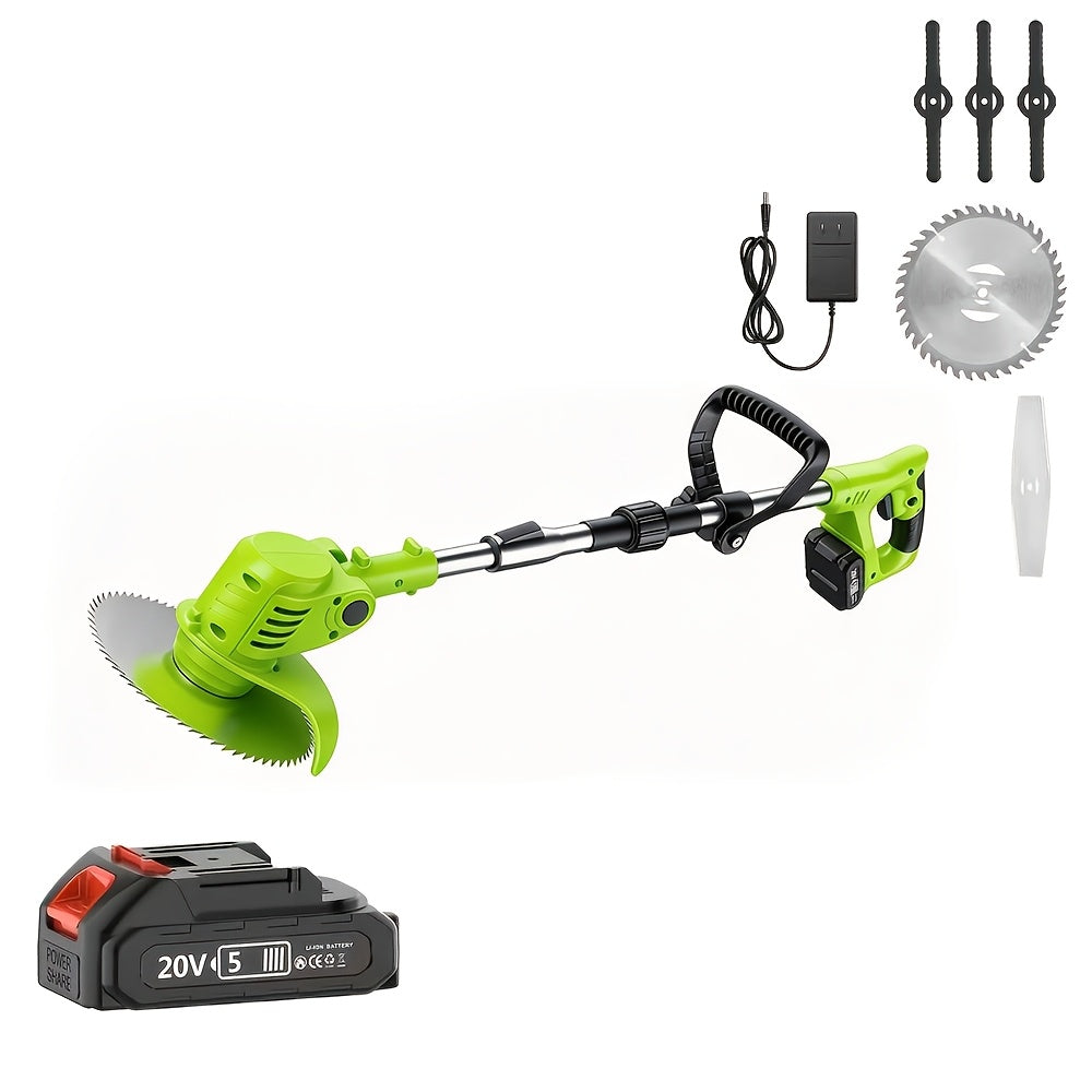 Portable Cordless Electric Lawn Mower, 3-in-1 Trimmer Edger Shrub Cutter W/ Adjustable Height & Rotating Head 3 Blades & 2 High-Capacity Lithium Batteries - product image 15