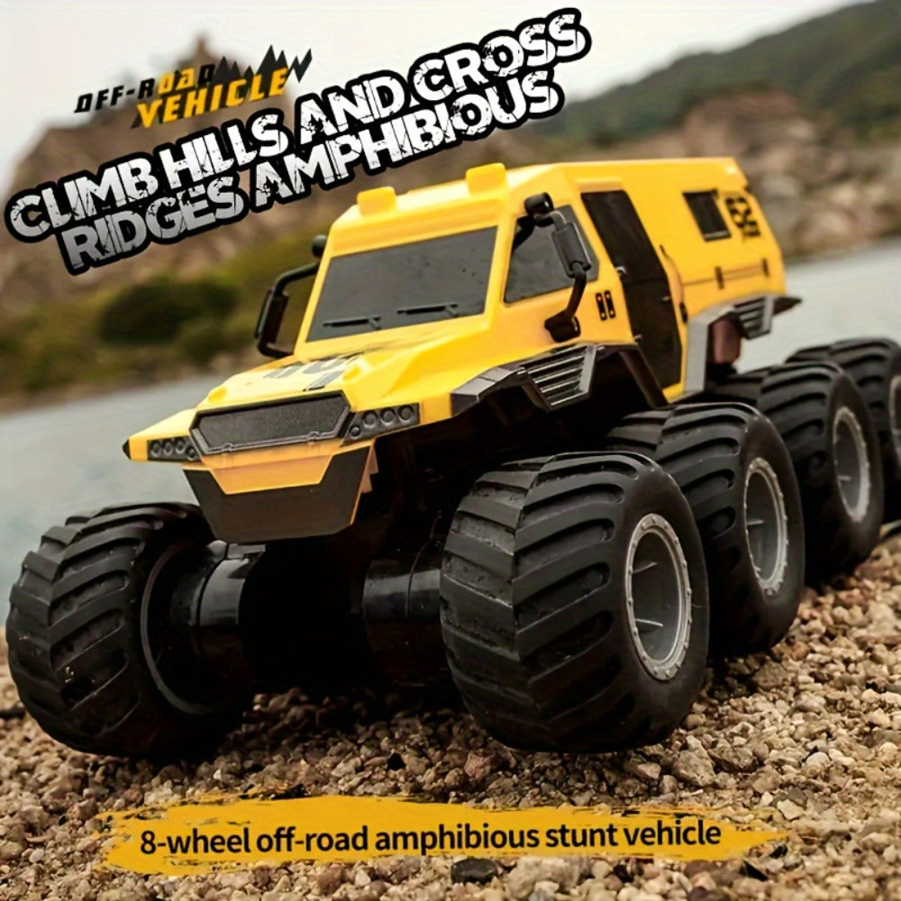 Amphibious RC Truck 8-Wheel Drive 4-Motor Off-Road Climbing Remote Control Armored Vehicle, Oversized All-Terrain Land & Water Military Truck Toy | Epic Gift - product image 4